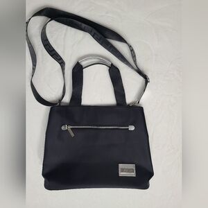 Versace Parfums Fragrance Large Tote Bag Black/Silver Logo With  Strap